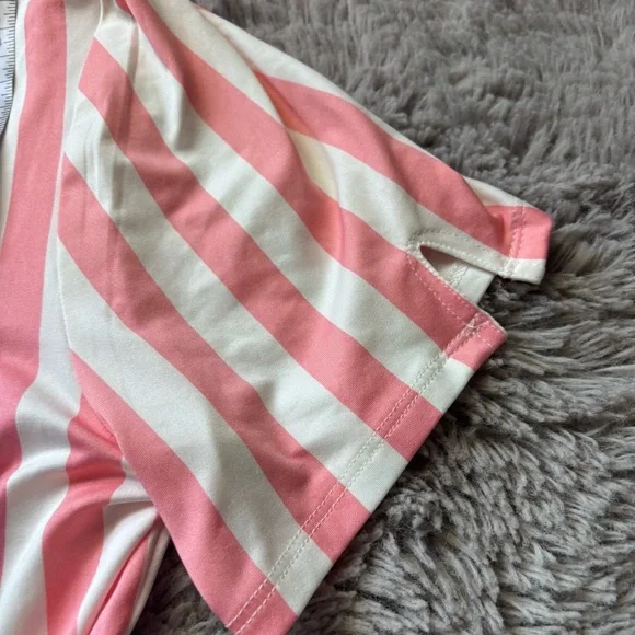 ⭐️⭐️⭐️NWT LuLaRoe Pink and White Striped Riley Dress size Large - Picture 5 of 6